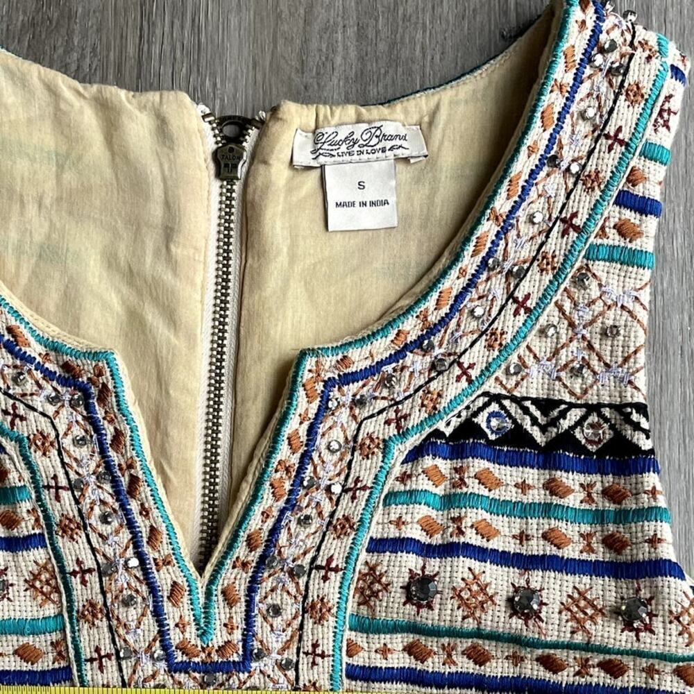 Lucky Brand Sequin Tribal Dress Small​​​​ - Picture 4 of 7